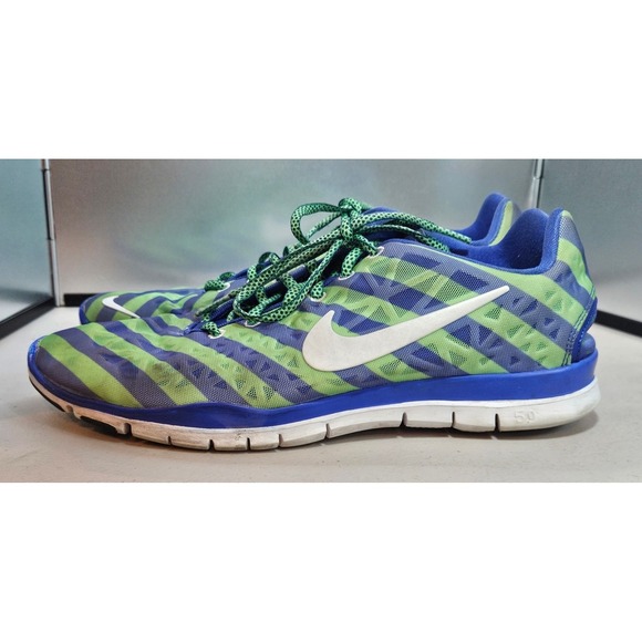 Nike Free 5.0 Womens Running Shoes Sneakers Green‎ Blue White Size US 9 #397 - Picture 3 of 7
